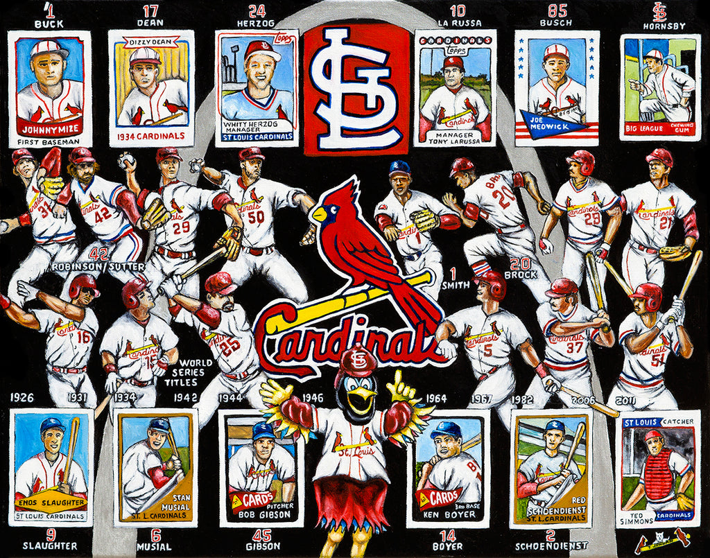 Completed Painting Announcement -- St. Louis Cardinals Tribute by Thomas Jordan