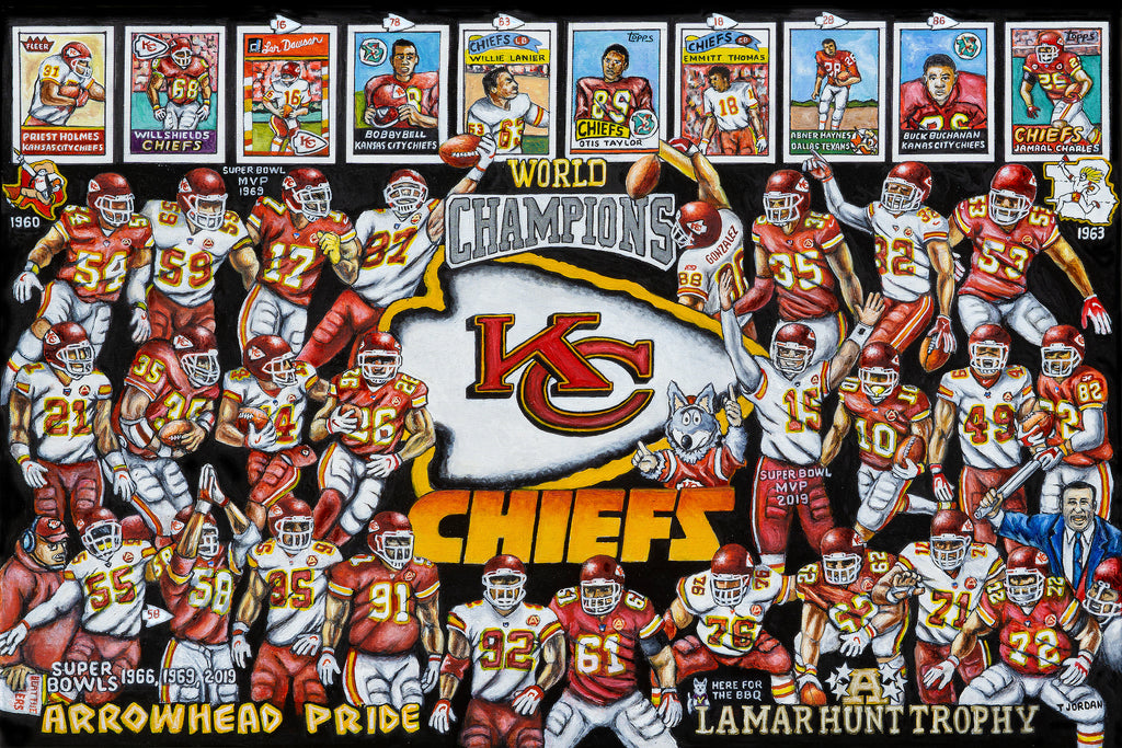 Completed Paintings Announcement -- KC Chiefs Tribute -- Thomas Jordan Gallery
