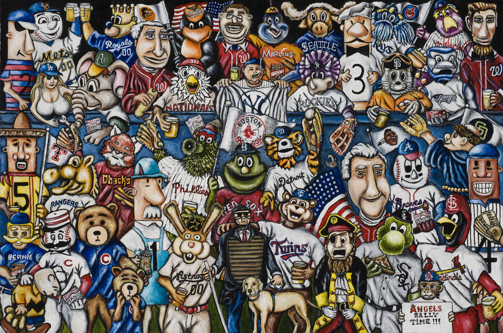 7th Inning Stretch -- by Thomas Jordan Gallery -- Original Oil Painting For Sale