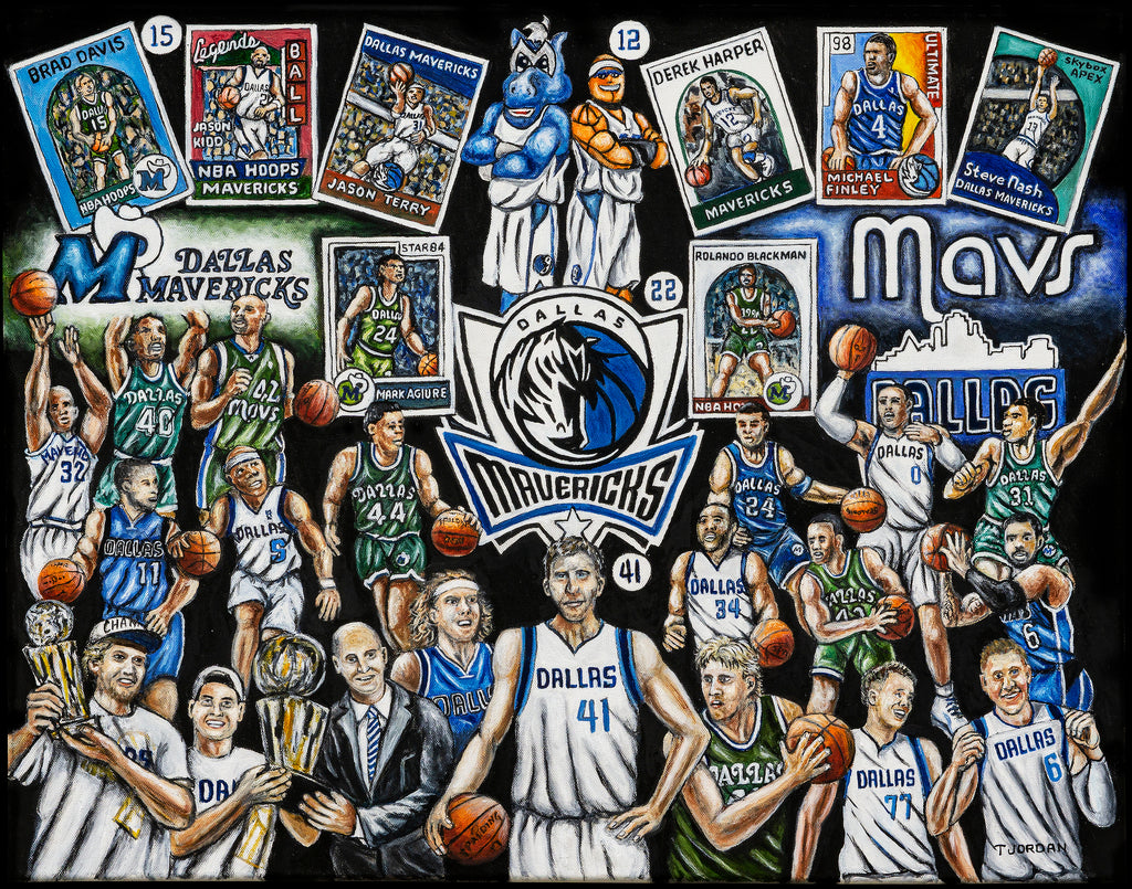 Completed Paintings Announcement -- Dallas Mavericks Tribute -- Thomas Jordan Gallery