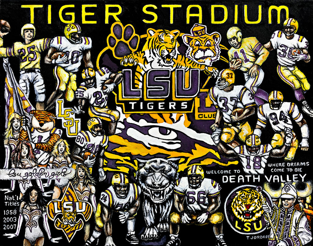 Completed Painting Announcement -- LSU Tigers Tribute by Thomas Jordan