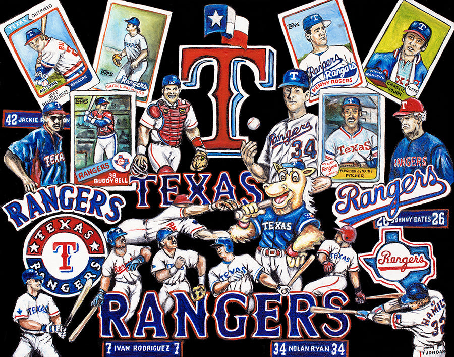 Completed Painting Announcement -- Texas Rangers Tribute by Thomas Jordan