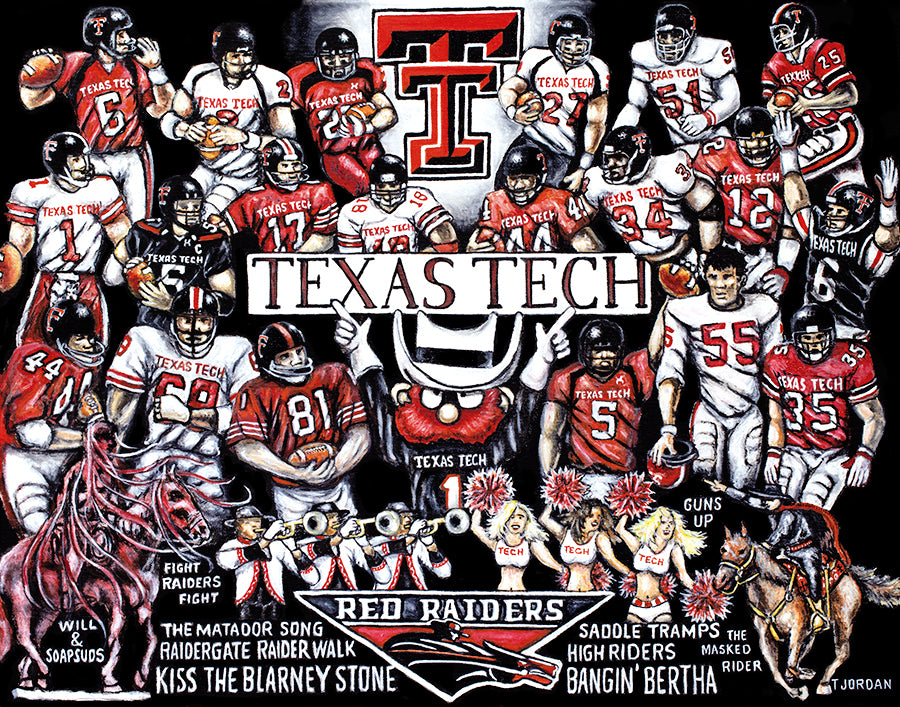 Completed Painting Announcement -- Texas Tech Red Raiders Tribute by Thomas Jordan