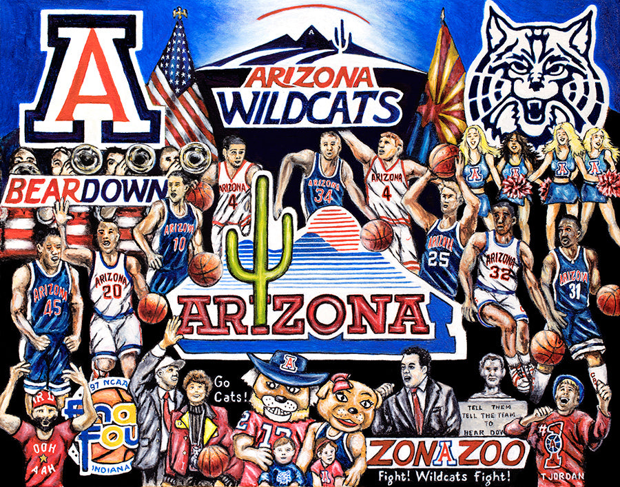 Completed Painting Announcement -- Arizona Wildcats Tribute by Thomas Jordan