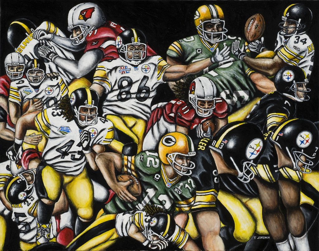 Pittsburgh Steelers Legends Super Bowl Ring Collage Framed 16X20